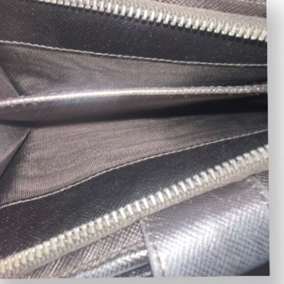 Prada Small Saffiano Compact Wallet Silver - Picture 13 of 16